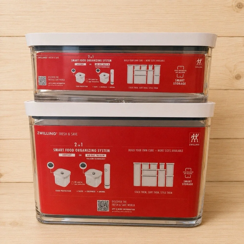 Zwilling Fresh & Save Vacuum Storage Container  Set W/vacuum Pump And Covers